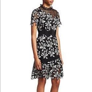 Mosaic floral crochet dress